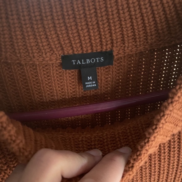 Lands End shaker stitch sweater medium cinnamon color - Picture 3 of 3